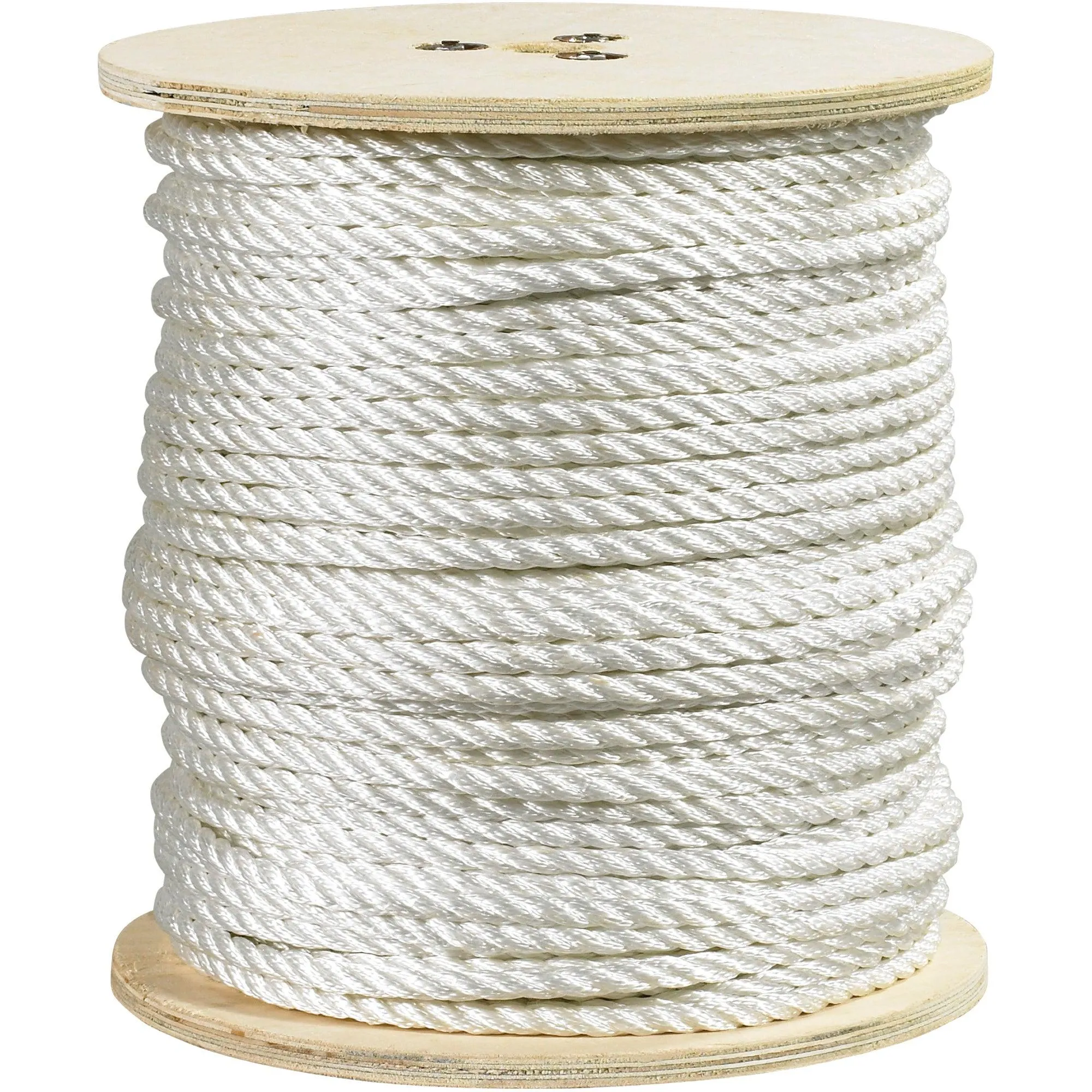 3/8", 2,900 lb, White Twisted Polyester Rope