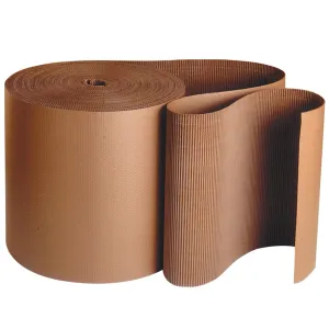 9" x 250' - A Flute Kraft Singleface Corrugated Roll