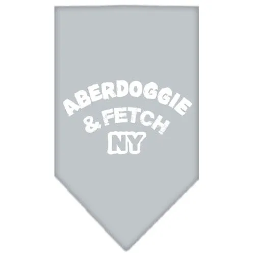 Aberdoggie NY Screen Print Bandana Grey Small