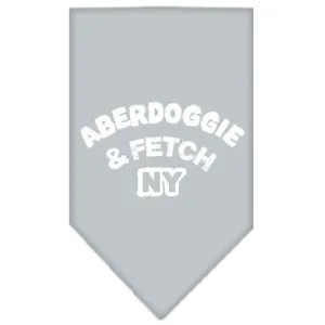 Aberdoggie NY Screen Print Bandana Grey Small