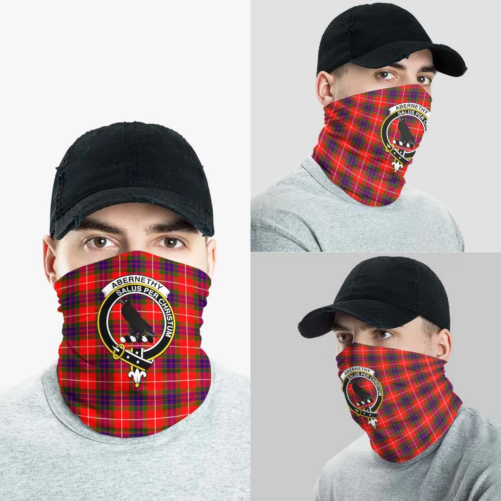 Abernethy Tartan Neck Gaiters, Tartan Bandanas, Tartan Head Band with Family Crest