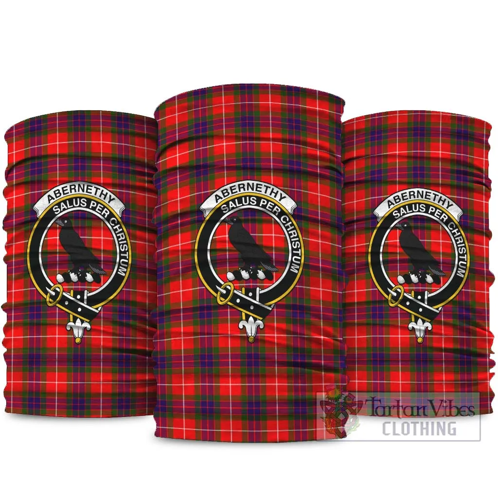 Abernethy Tartan Neck Gaiters, Tartan Bandanas, Tartan Head Band with Family Crest