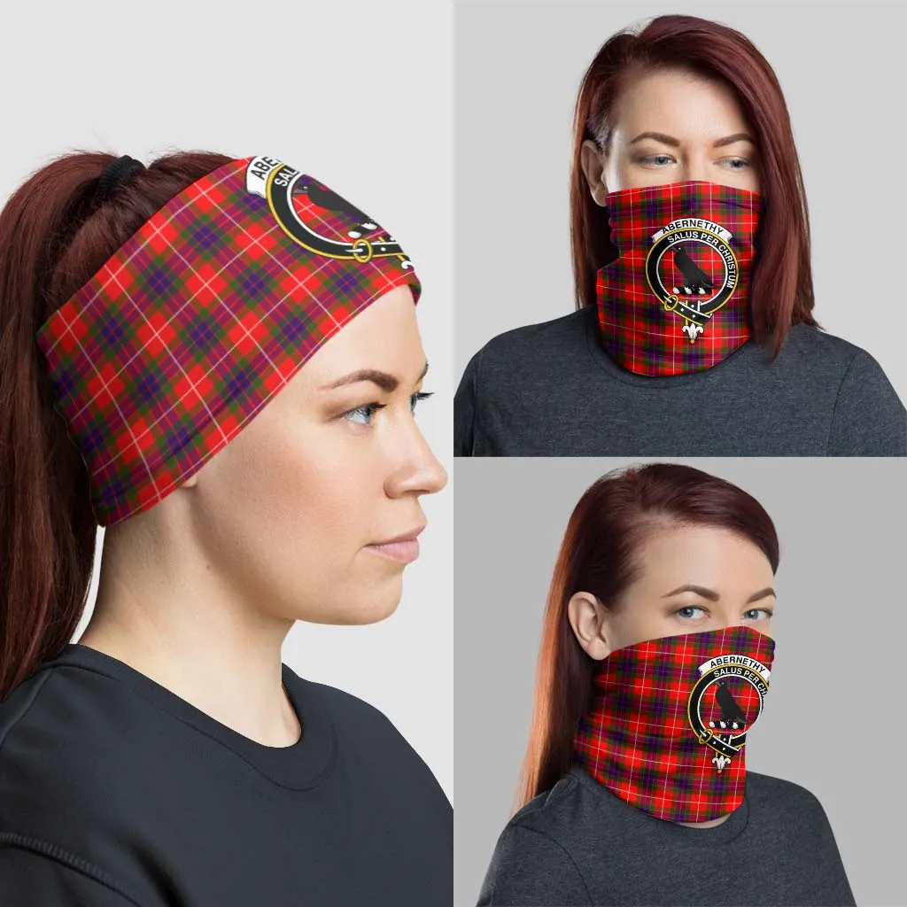 Abernethy Tartan Neck Gaiters, Tartan Bandanas, Tartan Head Band with Family Crest