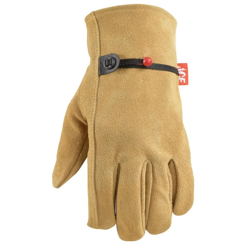 Ace M Suede Cowhide Driver Tan Gloves