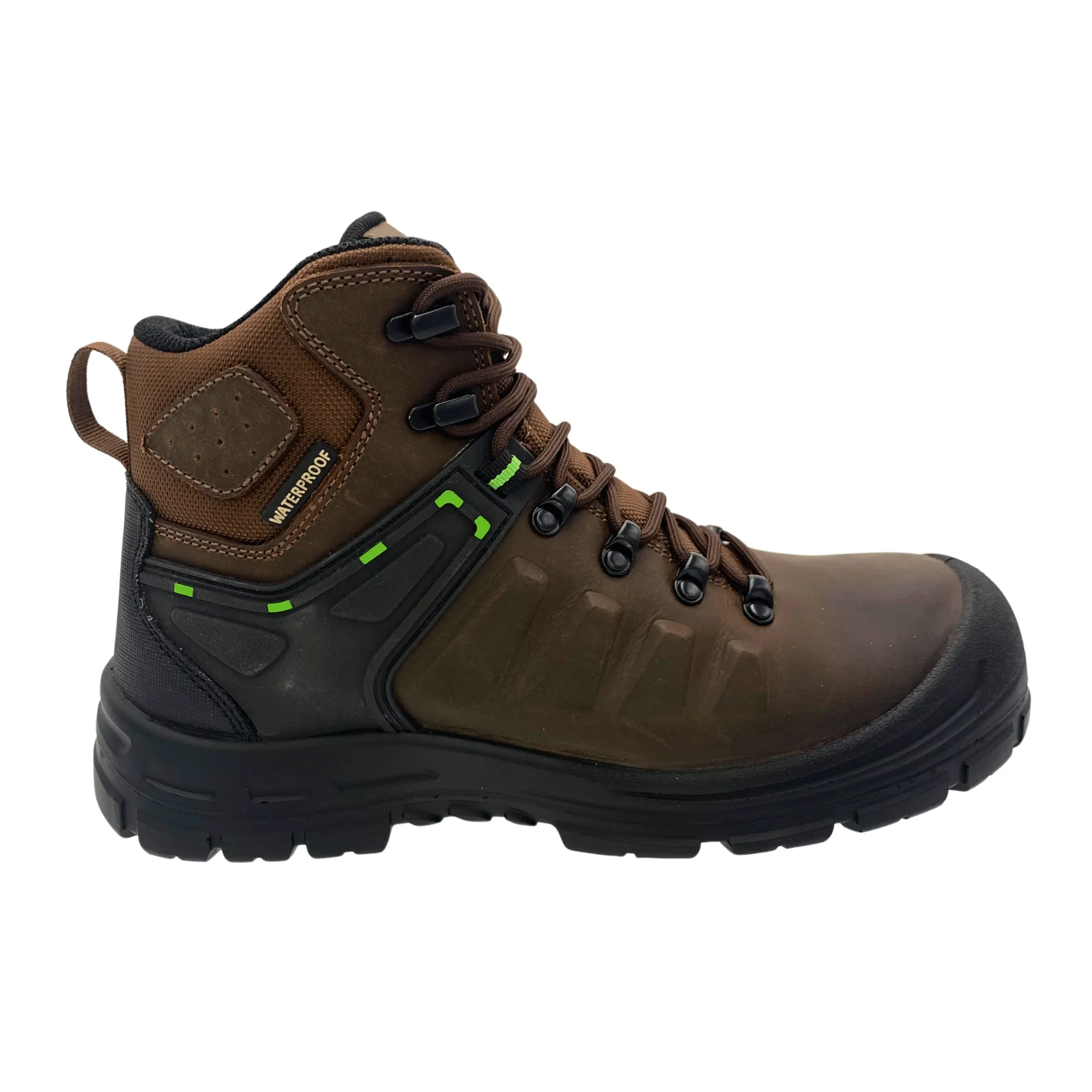 AdTec Men's 6" Brown waterproof composite safety toe leather work boot