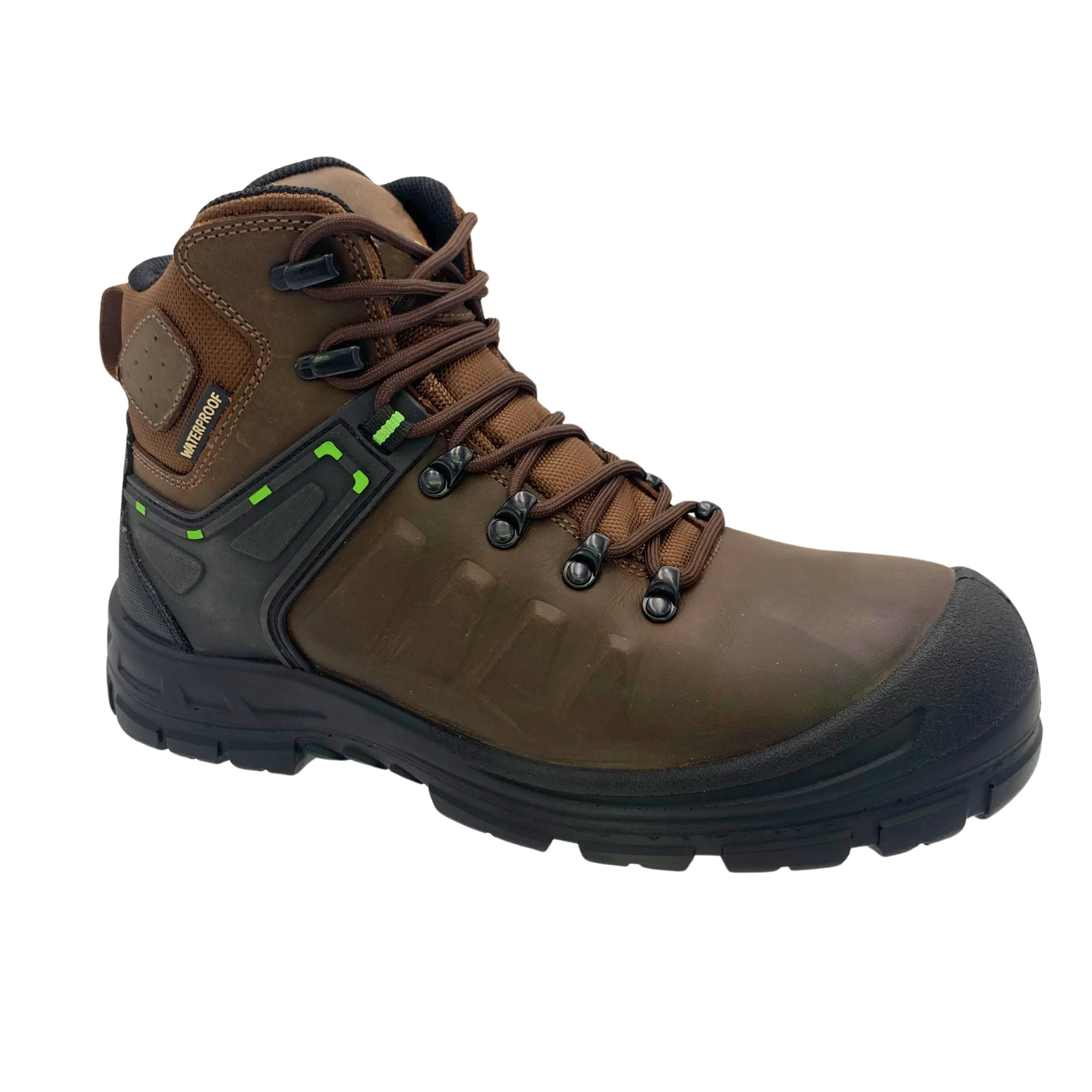 AdTec Men's 6" Brown waterproof composite safety toe leather work boot