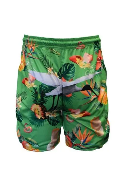 Adult Sun Safe Hawaiian Shorts - Bin Chicken Green