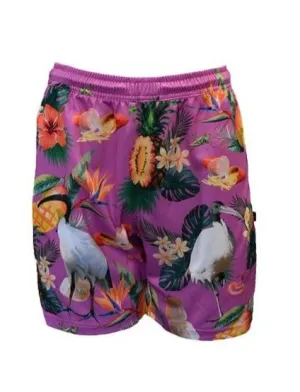 Adult Sun Safe Hawaiian Shorts - Bin Chicken Pink