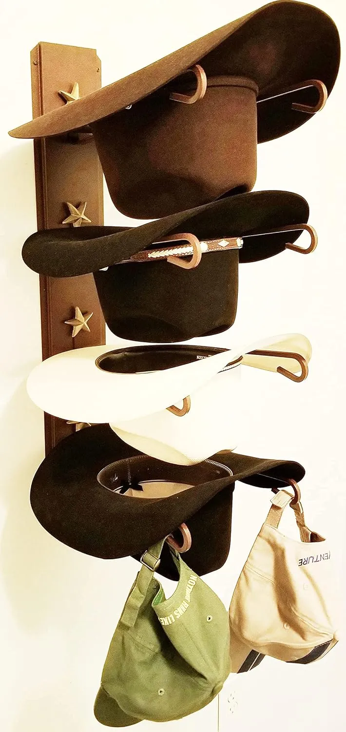 American Made Cowboy Hat Holder Star Holds 4 Hats 664 USA