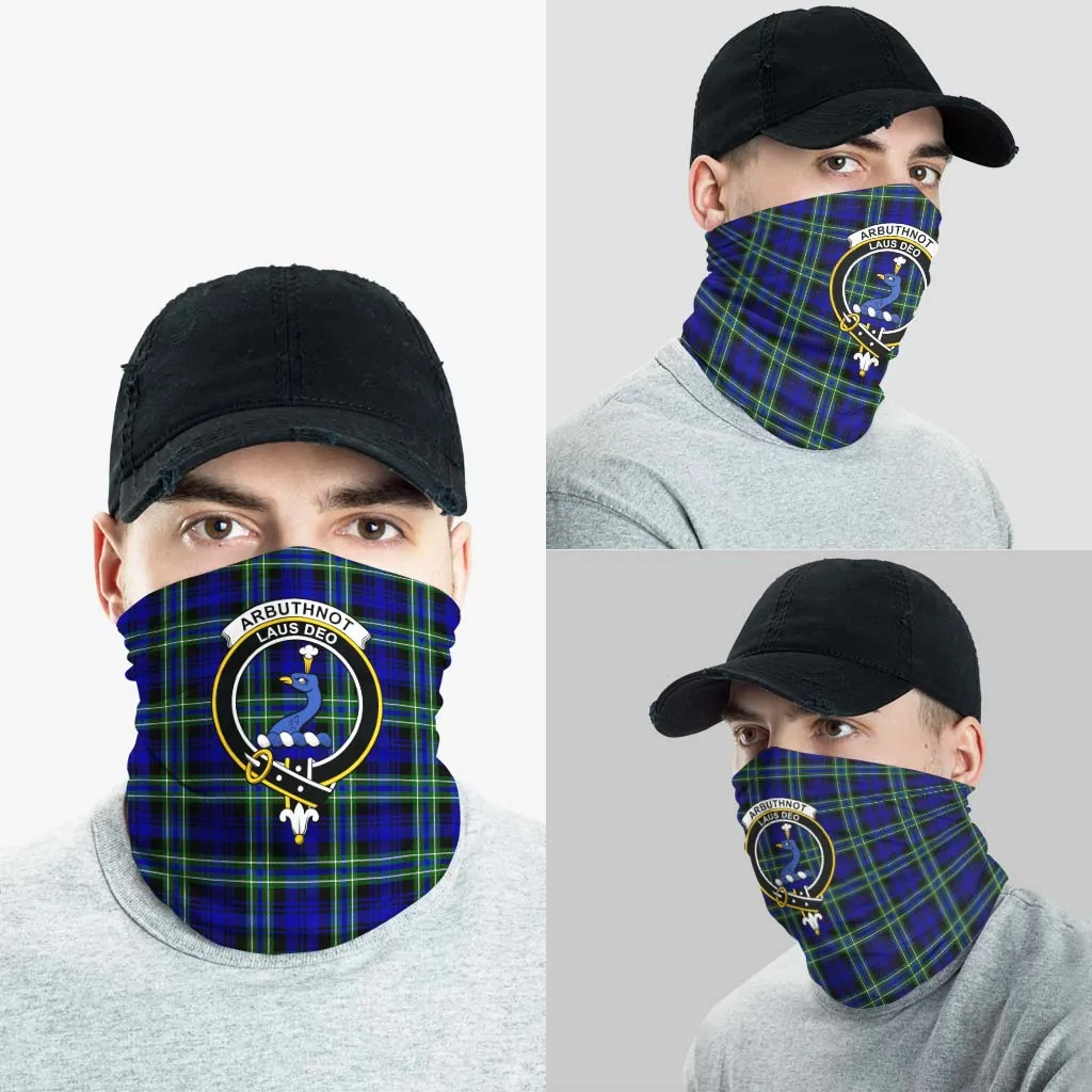 Arbuthnot Modern Tartan Neck Gaiters, Tartan Bandanas, Tartan Head Band with Family Crest