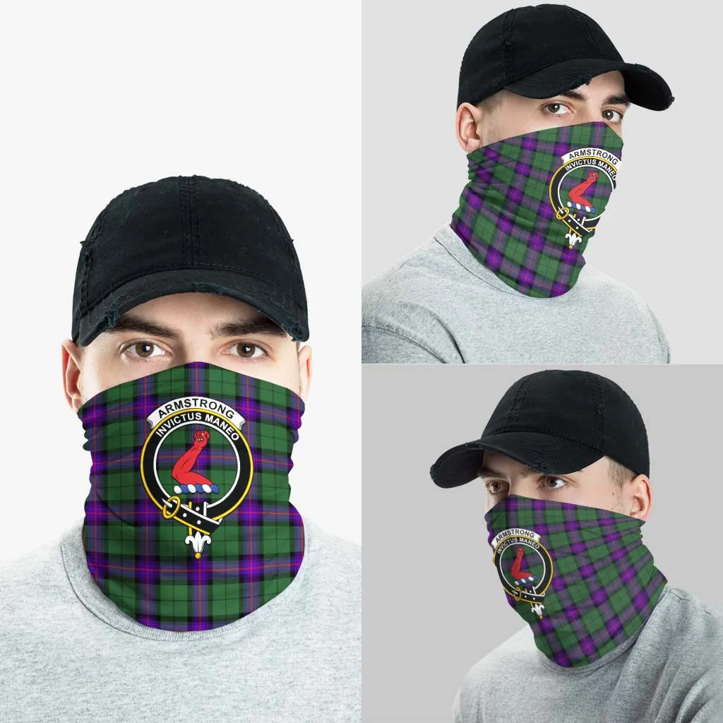 Armstrong Modern Tartan Neck Gaiters, Tartan Bandanas, Tartan Head Band with Family Crest