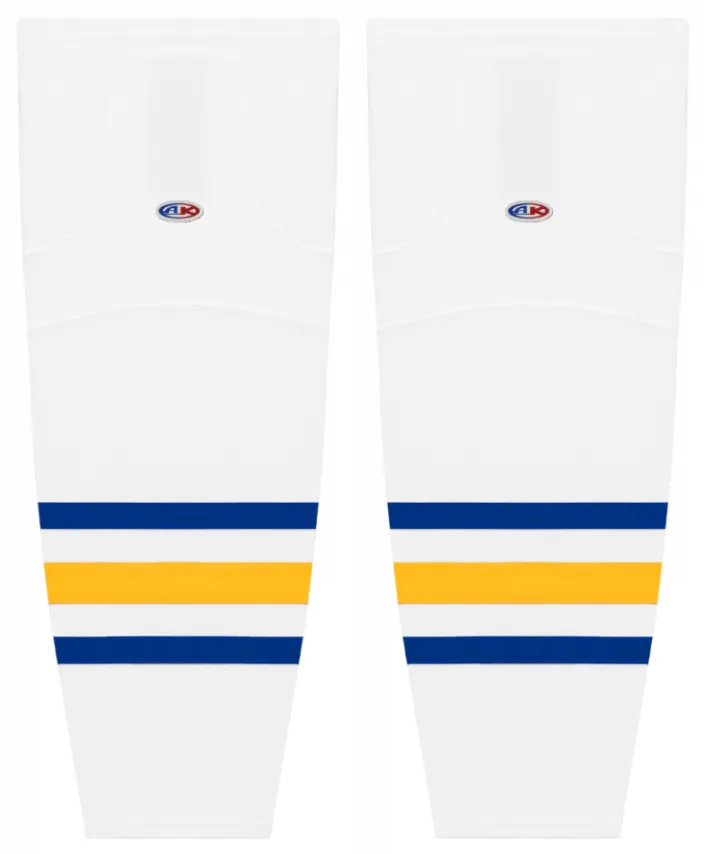 Athletic Knit (AK) HS2100-201 2021 Buffalo Sabres White Mesh Ice Hockey Socks