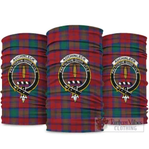 Auchinleck (Affleck) Tartan Neck Gaiters, Tartan Bandanas, Tartan Head Band with Family Crest