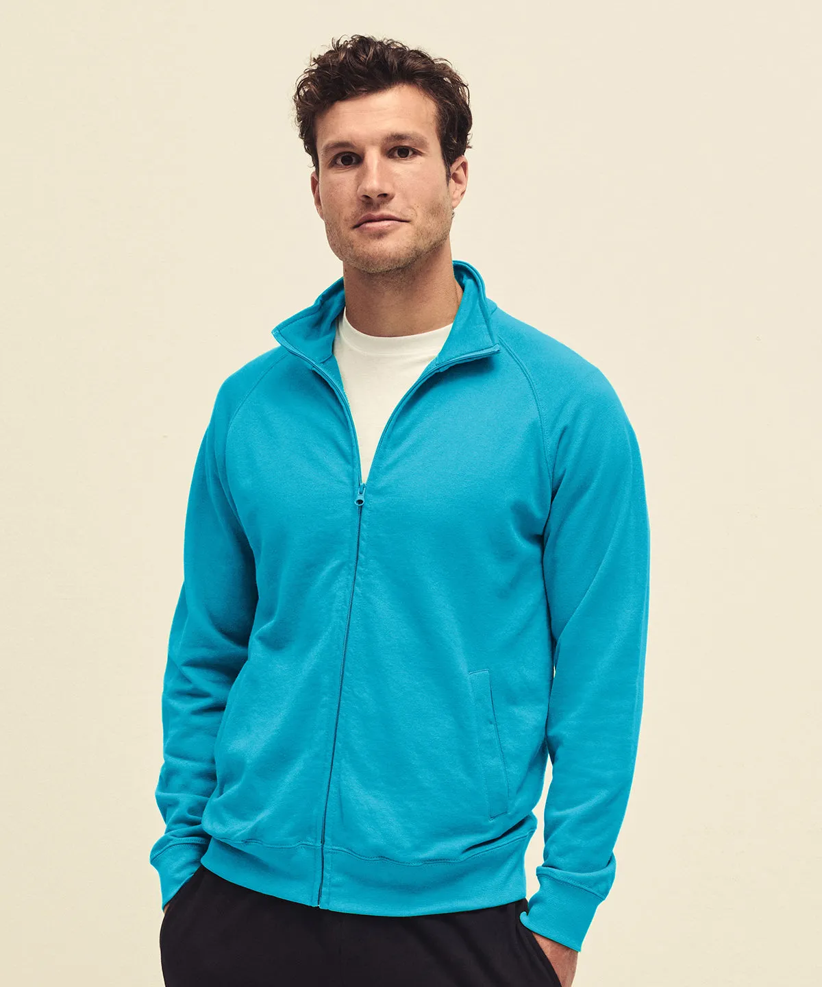 Azure Blue - Lightweight sweatshirt jacket