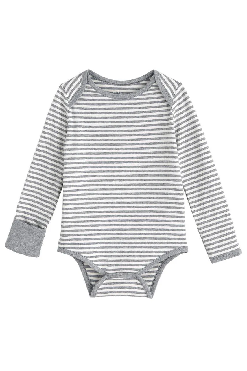 Baby LumaLeo Bodysuit  |  Grey/White