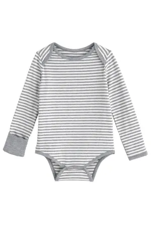 Baby LumaLeo Bodysuit | Grey/White