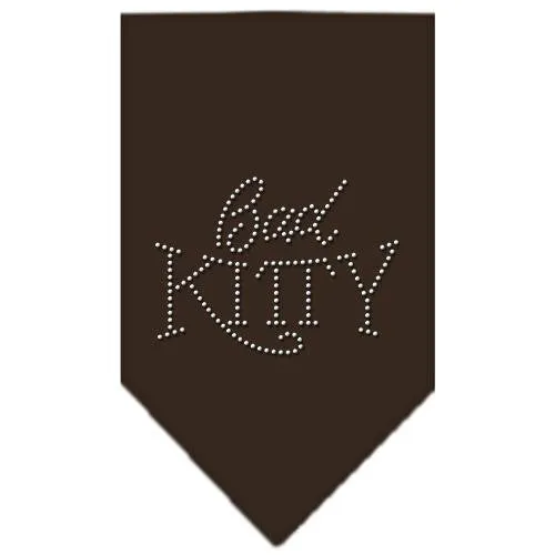 Bad Kitty Rhinestone Bandana Cocoa Small