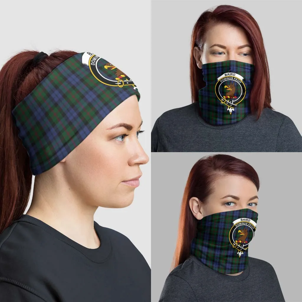 Baird Tartan Neck Gaiters, Tartan Bandanas, Tartan Head Band with Family Crest