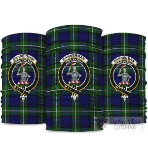 Bannerman Tartan Neck Gaiters, Tartan Bandanas, Tartan Head Band with Family Crest