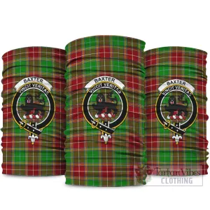 Baxter Modern Tartan Neck Gaiters, Tartan Bandanas, Tartan Head Band with Family Crest