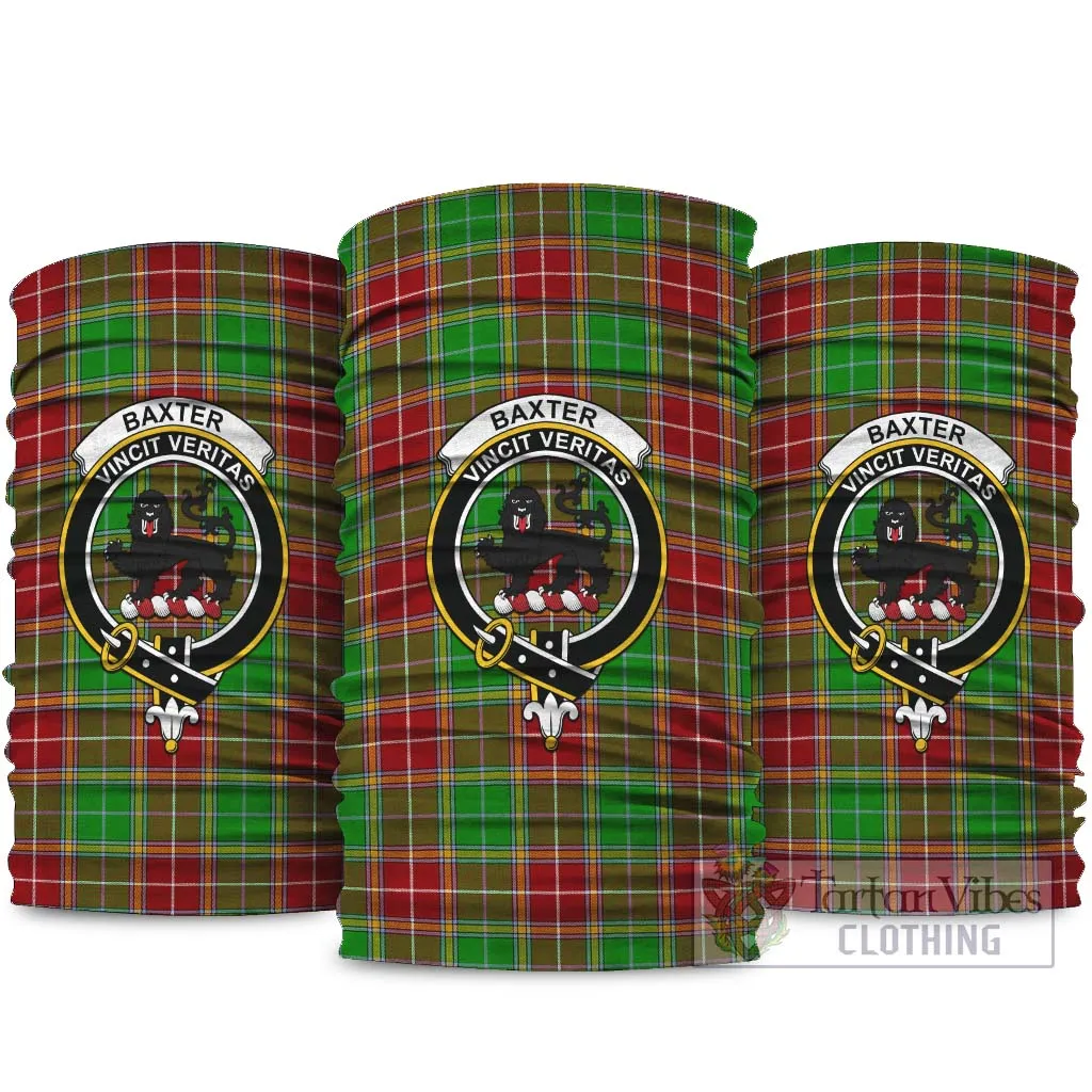 Baxter Modern Tartan Neck Gaiters, Tartan Bandanas, Tartan Head Band with Family Crest