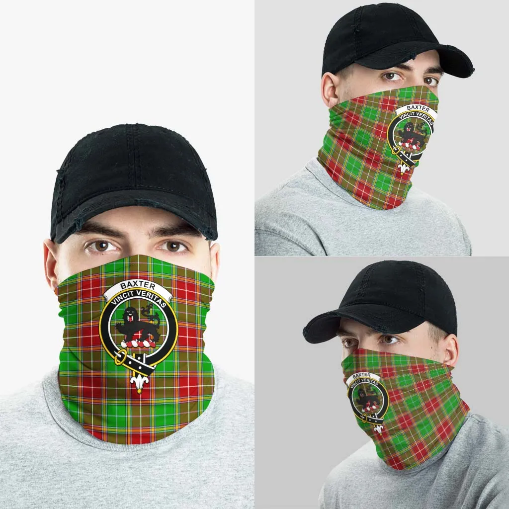 Baxter Modern Tartan Neck Gaiters, Tartan Bandanas, Tartan Head Band with Family Crest