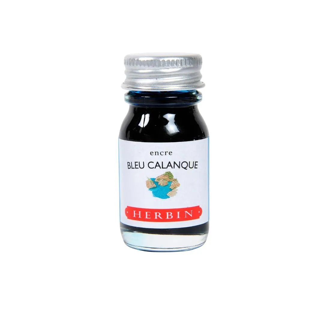 Bleu Calanque Herbin Fountain Pen Ink Bottle 10ml