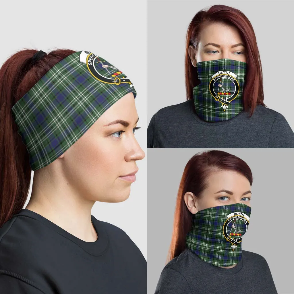 Blyth Tartan Neck Gaiters, Tartan Bandanas, Tartan Head Band with Family Crest