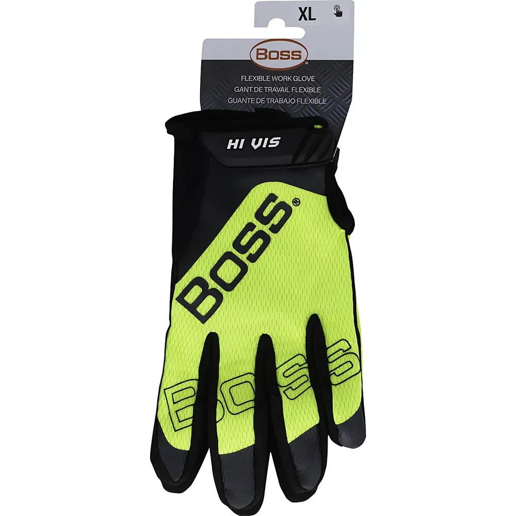 Boss 120-MV1230T/M Synthetic Microfiber Palm with Hi-Vis Mesh Fabric Back