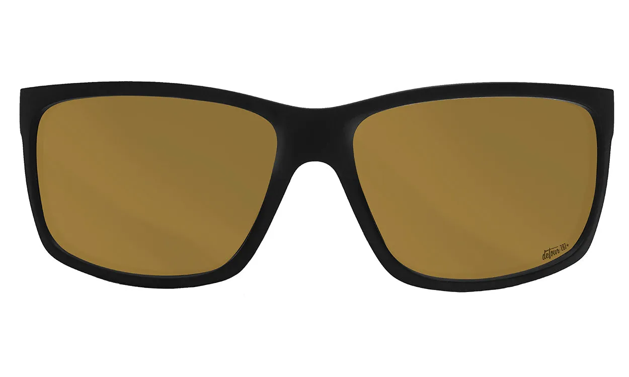 Breach XL - Matte Black - 24k Gold Polarized ANSI Z87 