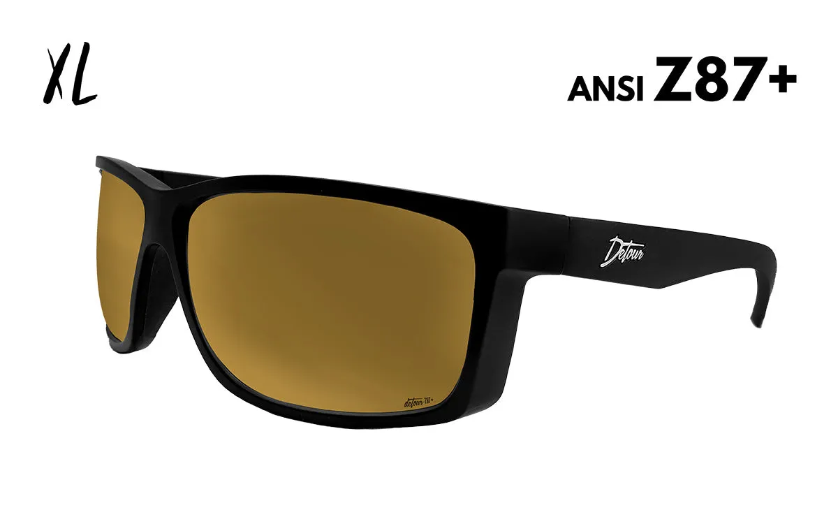 Breach XL - Matte Black - 24k Gold Polarized ANSI Z87 