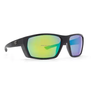 Calcutta Calico Shiny Black Frame - Green Lens - Polarized Sunglasses