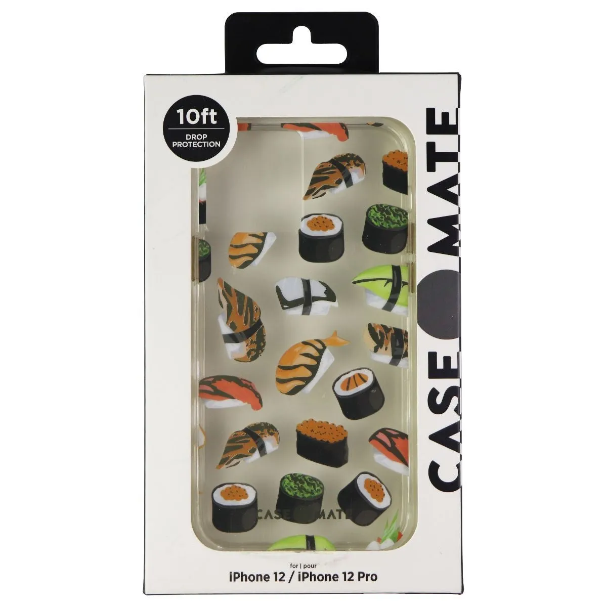 Case-Mate Prints Series Case for Apple iPhone 12 Pro / iPhone 12 - Clear Sushi