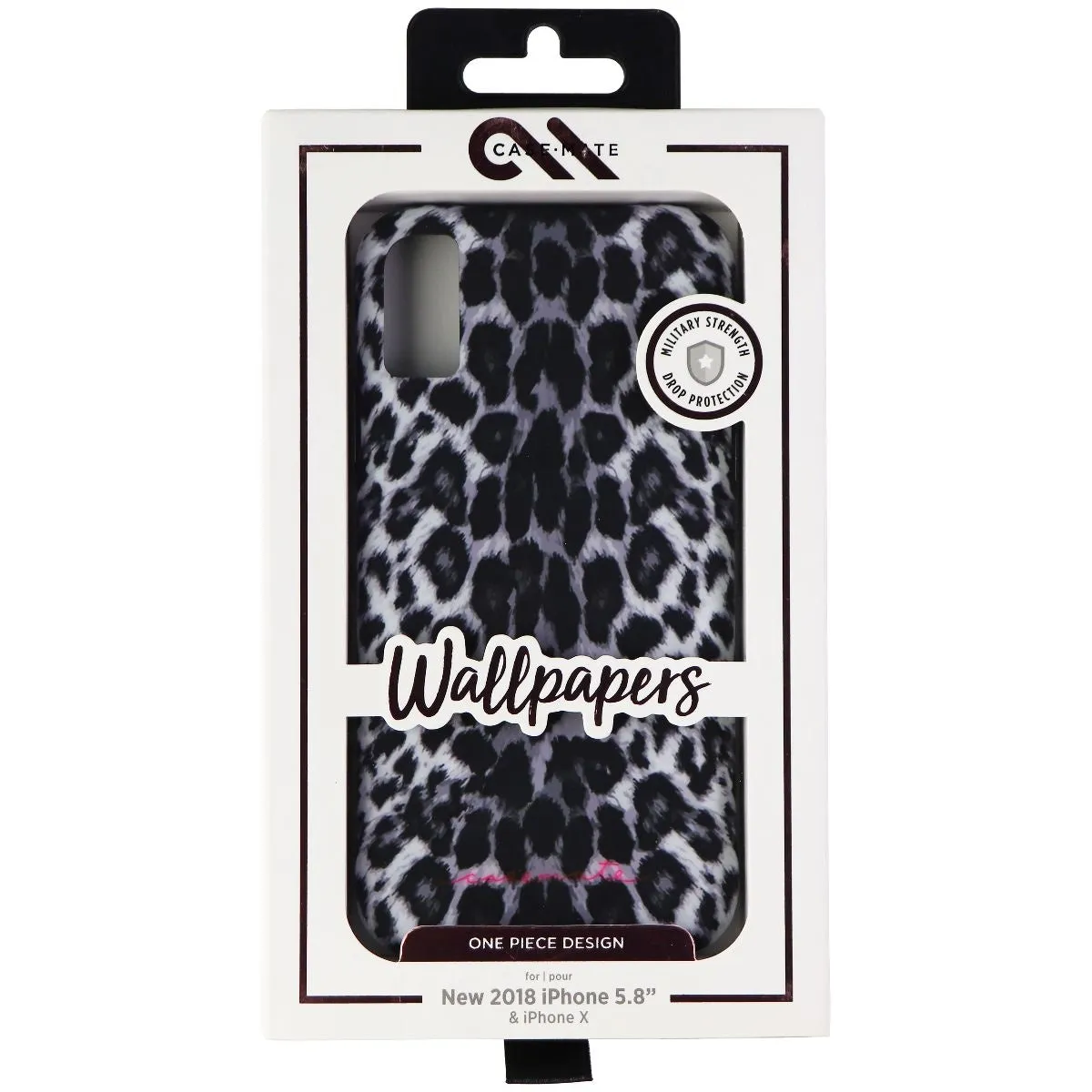 Case-Mate Wallpapers Series for Apple iPhone XS / iPhone X - Gray Leopard