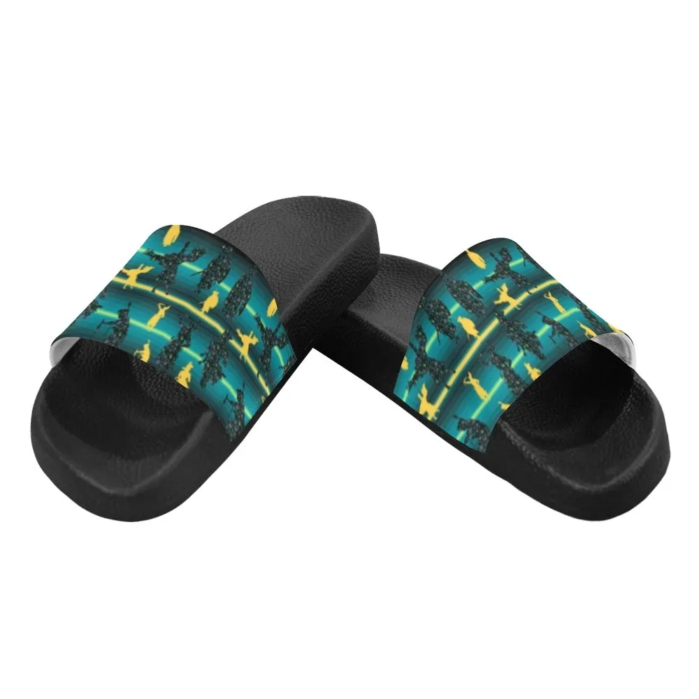 Dancers Inspire Green Men's Slide Sandals