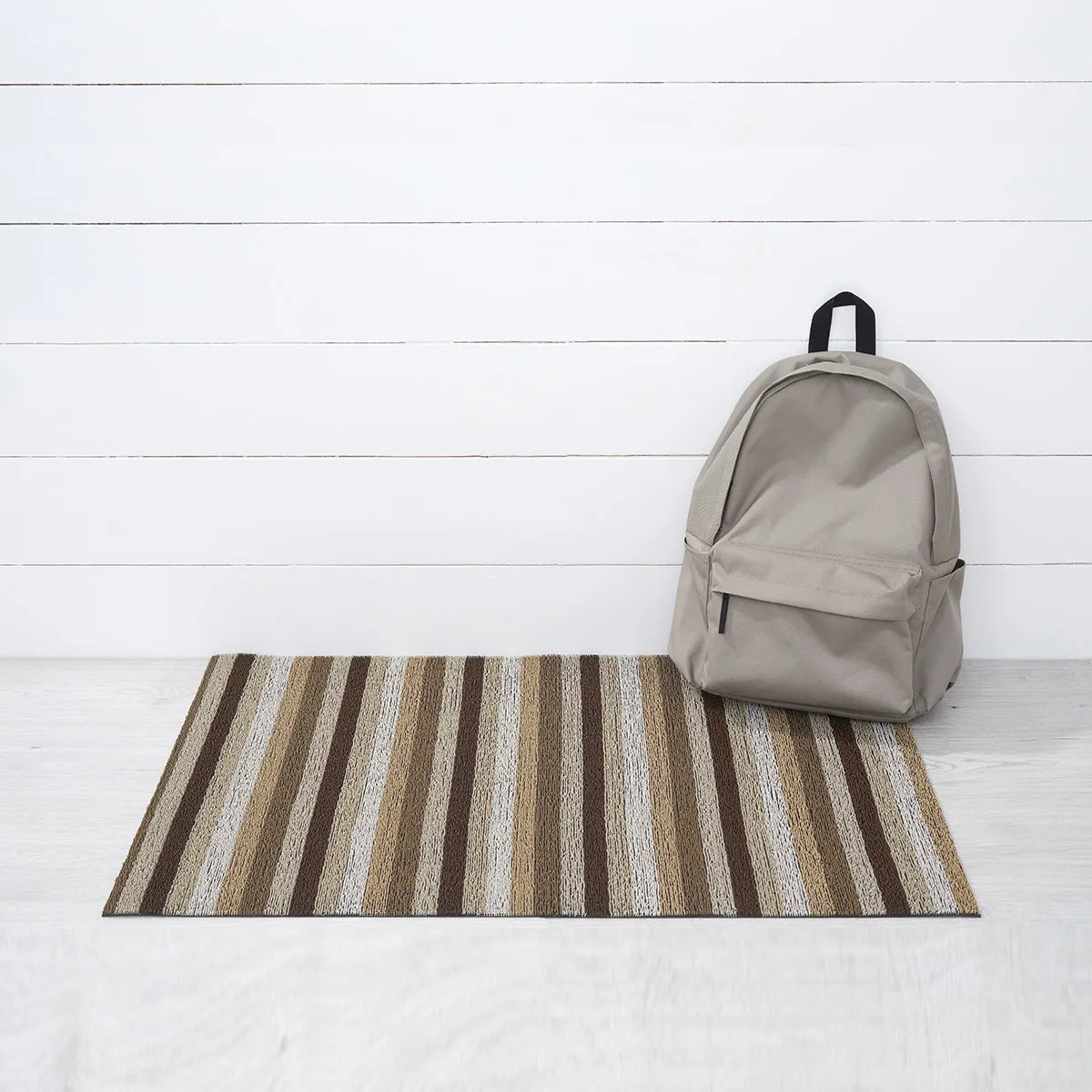 Even Stripe Shag Mat