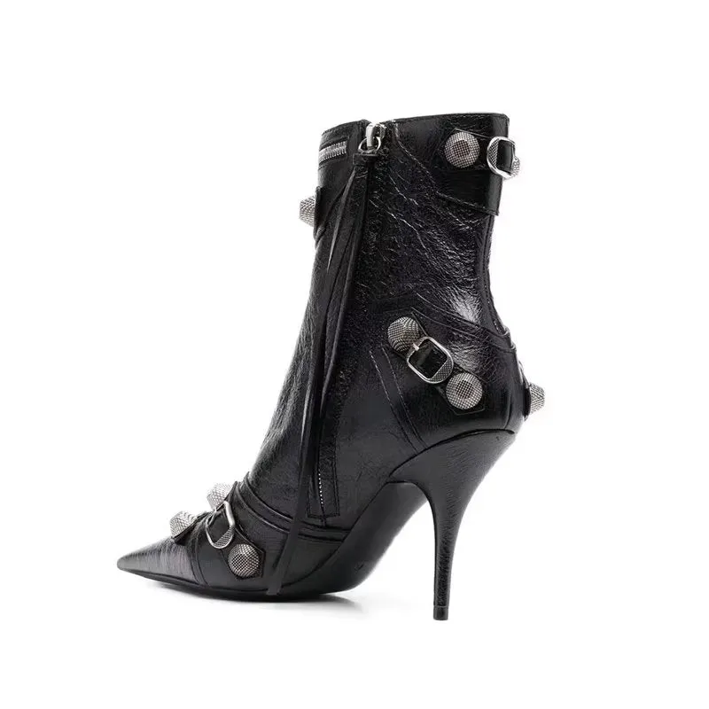 ExoticLux Microfiber Leather High Heeled Boots