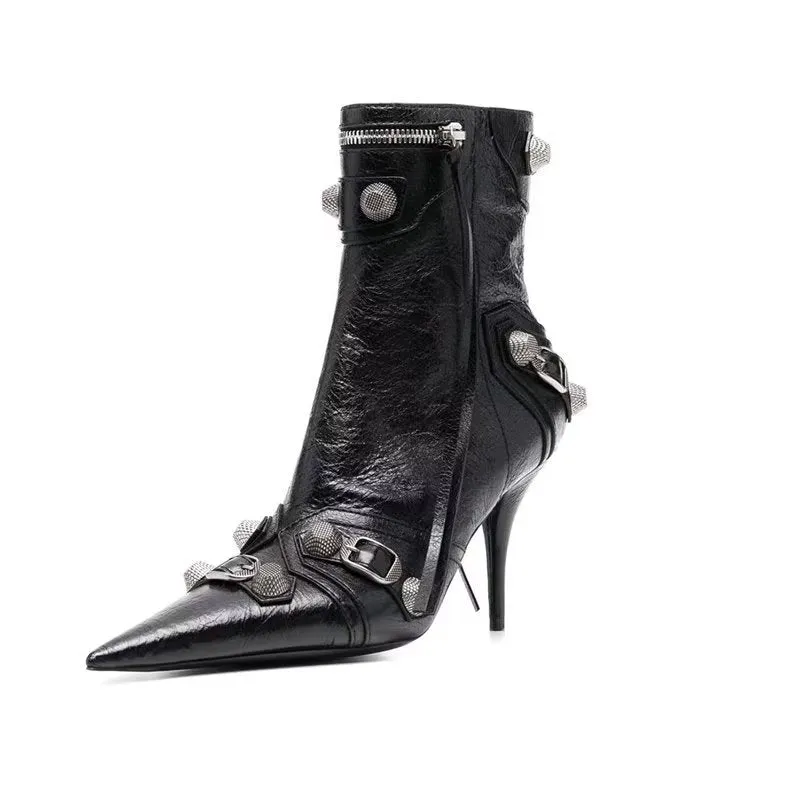 ExoticLux Microfiber Leather High Heeled Boots