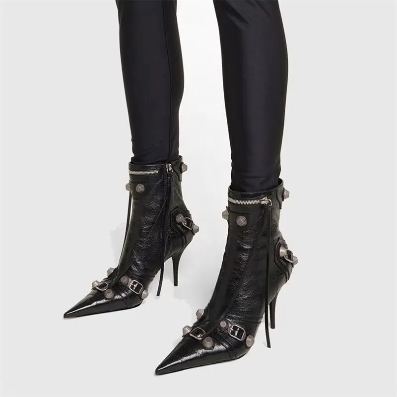 ExoticLux Microfiber Leather High Heeled Boots