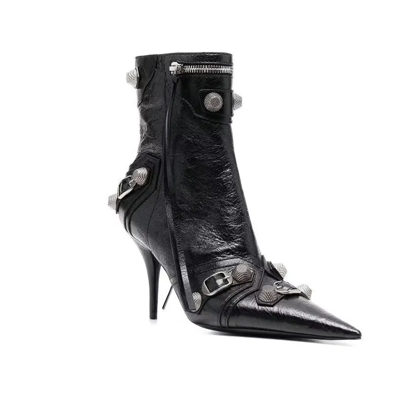 ExoticLux Microfiber Leather High Heeled Boots