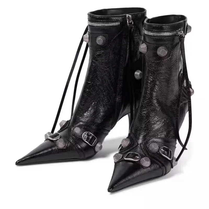 ExoticLux Microfiber Leather High Heeled Boots