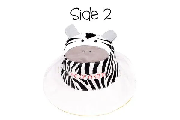 FlapJack Kids UPF50  Reversible Sun Hat Giraffe / Zebra