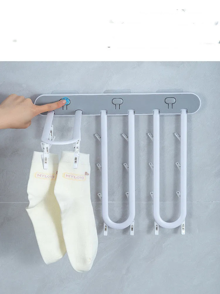 Foldable Socks Hanger Rack Clothespin Underwear Hanging Rack Drying