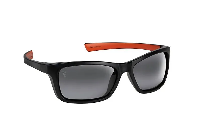 FOX Collection Black /Orange - Grey Lense Sunglasses