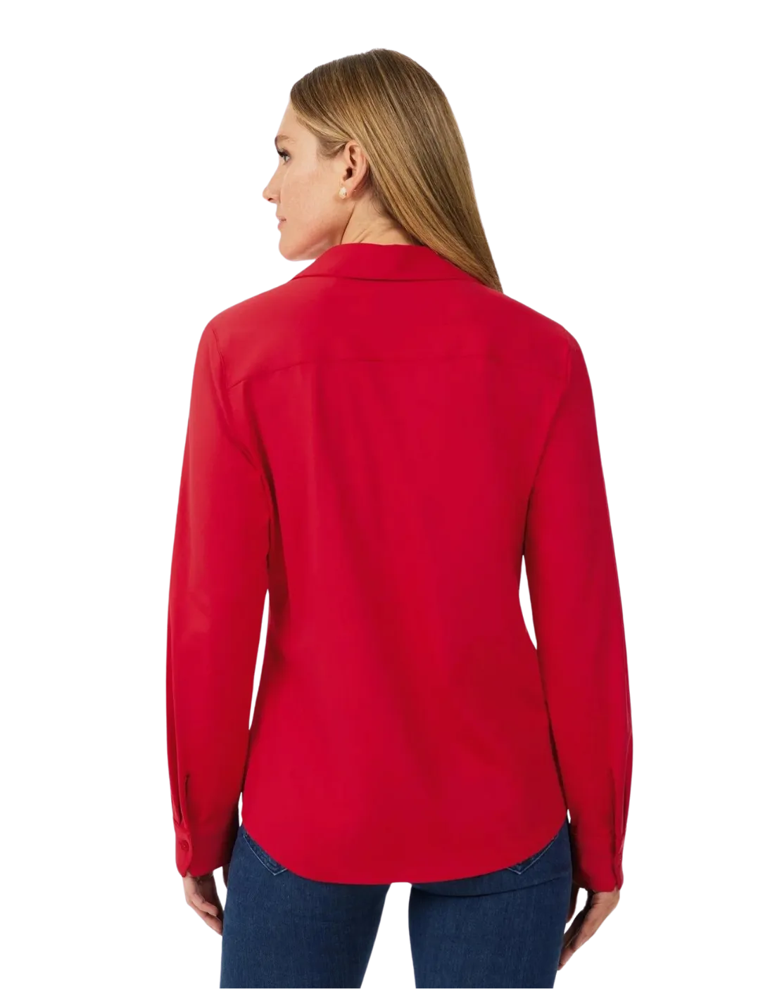 FOXCROFT Mary Red Blouse