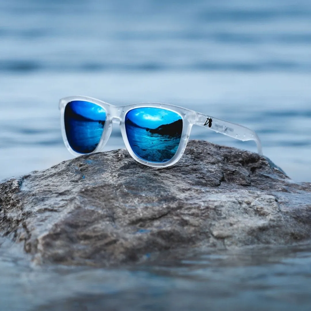 Frosted Clear - Electric Blue Lens Polarized - Essentials