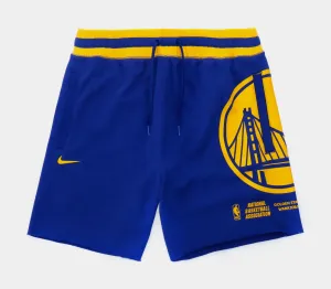 Golden State Warriors Fleece Shorts Mens Shorts (Blue/Yellow)