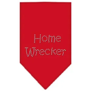 Home Wrecker Rhinestone Bandana Red Large