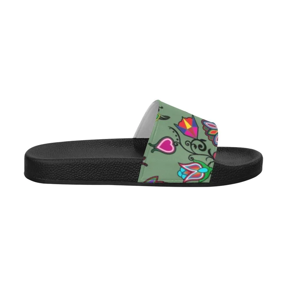 Indigenous Paisley Dark Sea Men's Slide Sandals