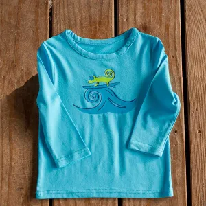 Infant Toddler Sun Protective Shirt-Surfing Brilliant Cerulean Blue